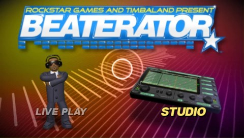 Beaterator title screen for PSP